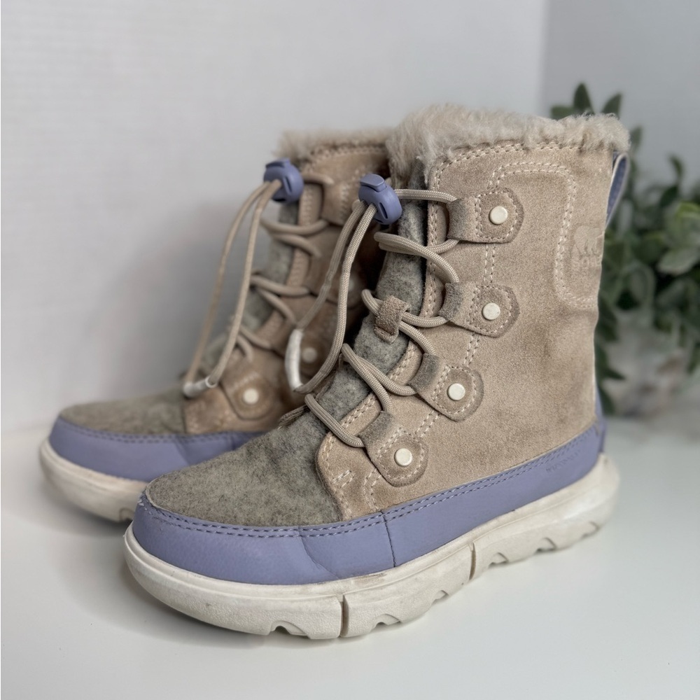 Sorel Youth Explorer Lace-Up Waterproof Cold-Weather Boots Size 1 Outdoor Snow